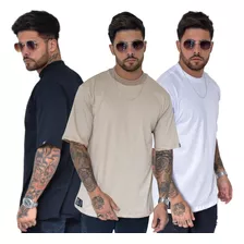 Combo Tres Camisetas Masculinas Oversized Streetwear 2032