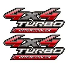 Par De Adesivos 4x4 Turbo Intercooler Hilux 2009 10 11 12