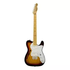 Guitarra Eléctrica Squier By Fender Vintage Modified '72 Telecaster Thinline De Fresno 3-color Sunburst Poliuretano Brillante Con Diapasón De Arce