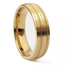 Aliança Avulsa Banhada Ouro 18k E Tungstênio Amor Eterno 6mm