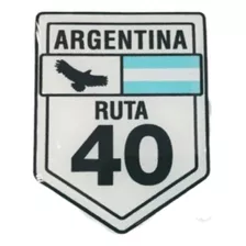 Adesivo Ruta 40 Argentina Viagens De Moto 5x5 Resinado.