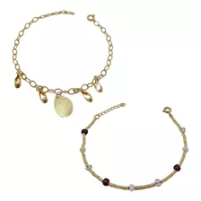 Kit Atacado Revenda 8 Pulseira Femininas Folheado A Ouro