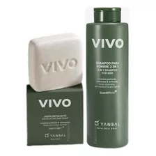 Vivo Shampoo 3en1 For Men, Jabón Barra Exfoliante Set Yanbal
