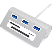 Sabrent Premium Hub Usb 3.0 De Aluminio De 3 Puertos Con Lec