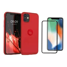 Capa Silicone Fina + Pelicula 3d Compatível Com iPhone 11