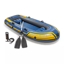 Bote Inflable Intex Challenger 3 Set Capacidad 320 Kg / Bamo