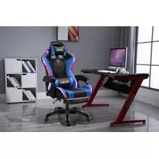 Silla Gamer Led Rgb, Parlante Bluetooth, Repoza Pies