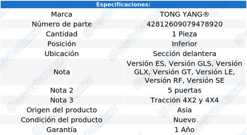 Tolva Inf Motor Delantera Mirage 2017 - 2019 Gls/glx/gt Rxc Foto 2