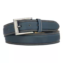 Cinturon Cuero Azul Hombre Cinto Casual Briganti - Acc08289