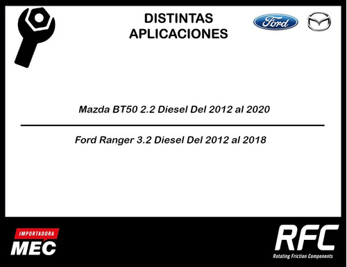Kit Embrague Mazda Bt50 2.2 Diesel Del 2012 Al 2020 Rfc Foto 6