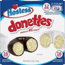 Hostess Donettes Donitas Chocolate Y Azucar Glass 32pzs