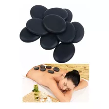 Kit De Pedras Quentes Pretas P/ Massagens 12 Peças Basalto