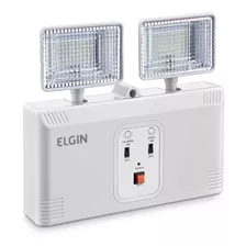 Luminária De Emergência 2000 Lumens Led 16w Power Line Elgin Cor Branco 100v/240v