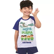 Pijama Infantil Noite Do Pijama Personalizado Com Nome