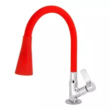 Torneira P/ Cozinha De Mesa Tubo Gourmet Colorido 1/4v. C70 Acabamento Brilhante Cor Vermelho