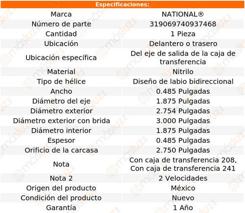 1) Retn Caja Transferencia Del/tras W150 80/93 National Foto 3