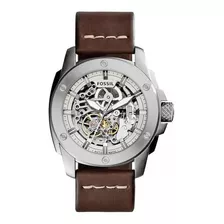 Reloj Fossil Hombre Me3083 Automatico Cuero Cafe Original