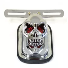 Luz Trasera Calavera Plata Chopper Mk Motos