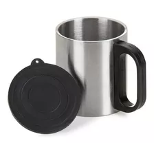 Caneca De Inox Com Tampa De Plástico, 180 Ml