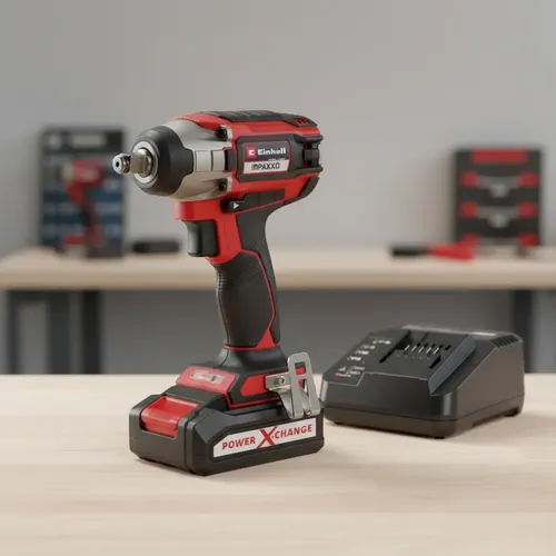 Kit Einhell: Llave De Impacto 230nm 18v Rojo + Cargador Y Batería 18v 2.5ah Litio