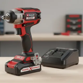 Kit Einhell: Llave De Impacto 230nm 18v Rojo + Cargador Y Batería 18v 2.5ah Litio