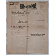 Periódico Antiguo La Columna 25 Agosto 1959