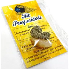 Kit Da Prosperidade Com 2 Pedras Naturais Citrino + Pirita