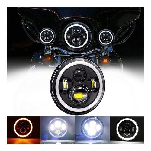 Una Faros Ojo ngel Led Jeep Jk Wrangler 7 Tj Cj5 Cj7 Vocho Foto 2