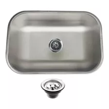 Cuba Escovado Inox 20l Cozinha Pia 46x30x14cm N.1 + Válvula