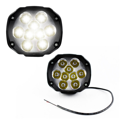 Faro 9 Led 12 V Moto Auto Fijo Y Estrobo  Foto 4