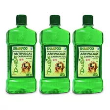 Combo 3 Shampoo Antipulga Carrapatos Dugs 500ml Envio Rápido