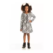 Vestido Infantil Inverno Xadrez - Quebra Cabeça