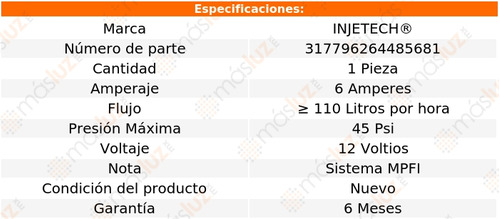 1- Rep Bomba Combustible Mazda Mx-6 L4 2.2l 88/92 Injetech Foto 4