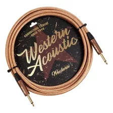 Cable Acustico 3 Metros Tela Western Plug Mono Vintage P