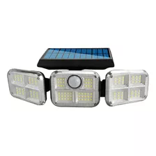 Reflector Led Solar 3 Cuerpos Exterior Cobertura 3 Modos 120