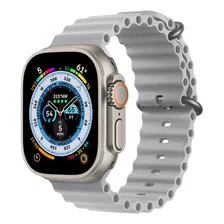 Pulseira Oceano Para Apple Watch Ultra 49mm 45mm 44mm 42mm Cor Cinza