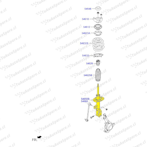 Amortiguador Delantero Hyundai Tucson 2009-2015, Derecho Foto 4