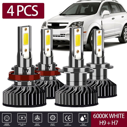 Kit De Faros Led 9007 De Alta Y Baja Intensidad, 6000 K