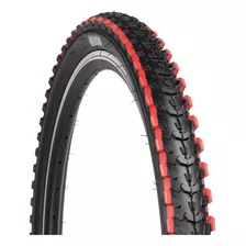 Llanta Para Bicicleta R26 X2.125 Doble Linea Roja Hy111 Nyco Color Negro