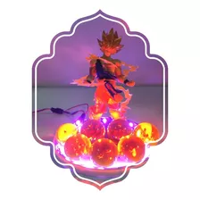 Dragon Ball Goku Super Saiyajin 7 Esferas Do Dragão Led
