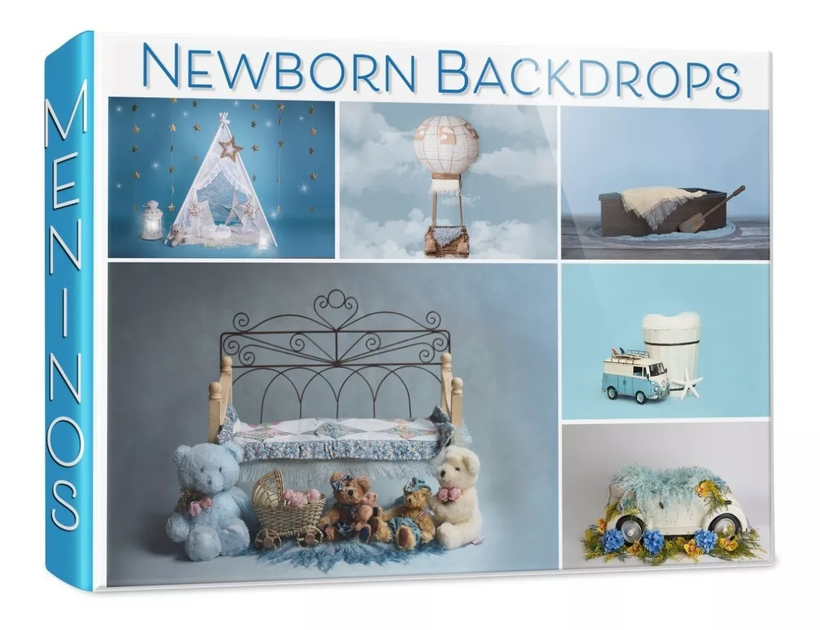 400 Newborn Backdrop Digitais Para Meninos Seleção Especial