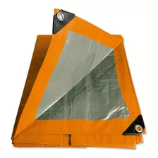 Lona Impermeable De Polietileno Con Ojillos 5 X 6 Metros Color Naranja