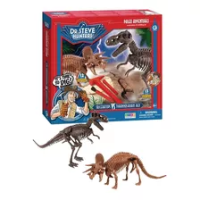 Kit Excavacion Dino T-rex Vs Triceratopsr Dr Steve Hunters 