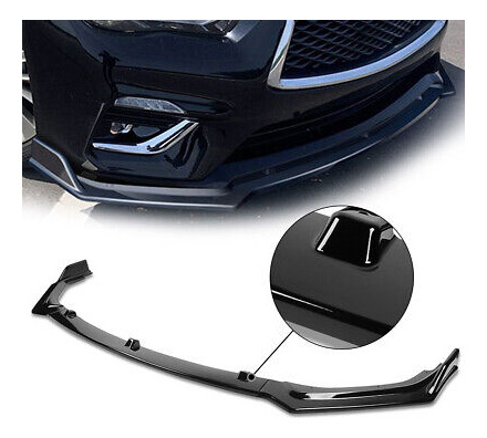 [3pcs]for 18-22 Infiniti Q50 Painted Black Front Bumper Spd1 Foto 5