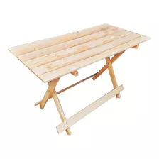 Mesa Plegable 120cmx60cm Estilo Mariposa Madera Al Natural 