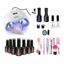 Kit Inicial X17u. Cabina Led Uv 54w Uñas Semip+ 2 Gel Regalo