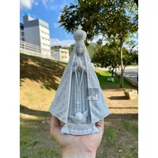 Nossa Senhora Aparecida Pó De Mármore Rico Em Detalhes 25cm