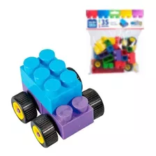 Pacote Com 35 Pecinhas De Montar Colorida 8830 - Blocks Kids