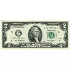 Billete De 2 Dólares Estados Unidos 2013 Prócer Th.jefferson