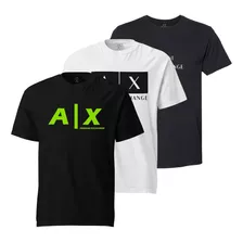 Playera Armani Exchange Paquete 3 Playeras Premium